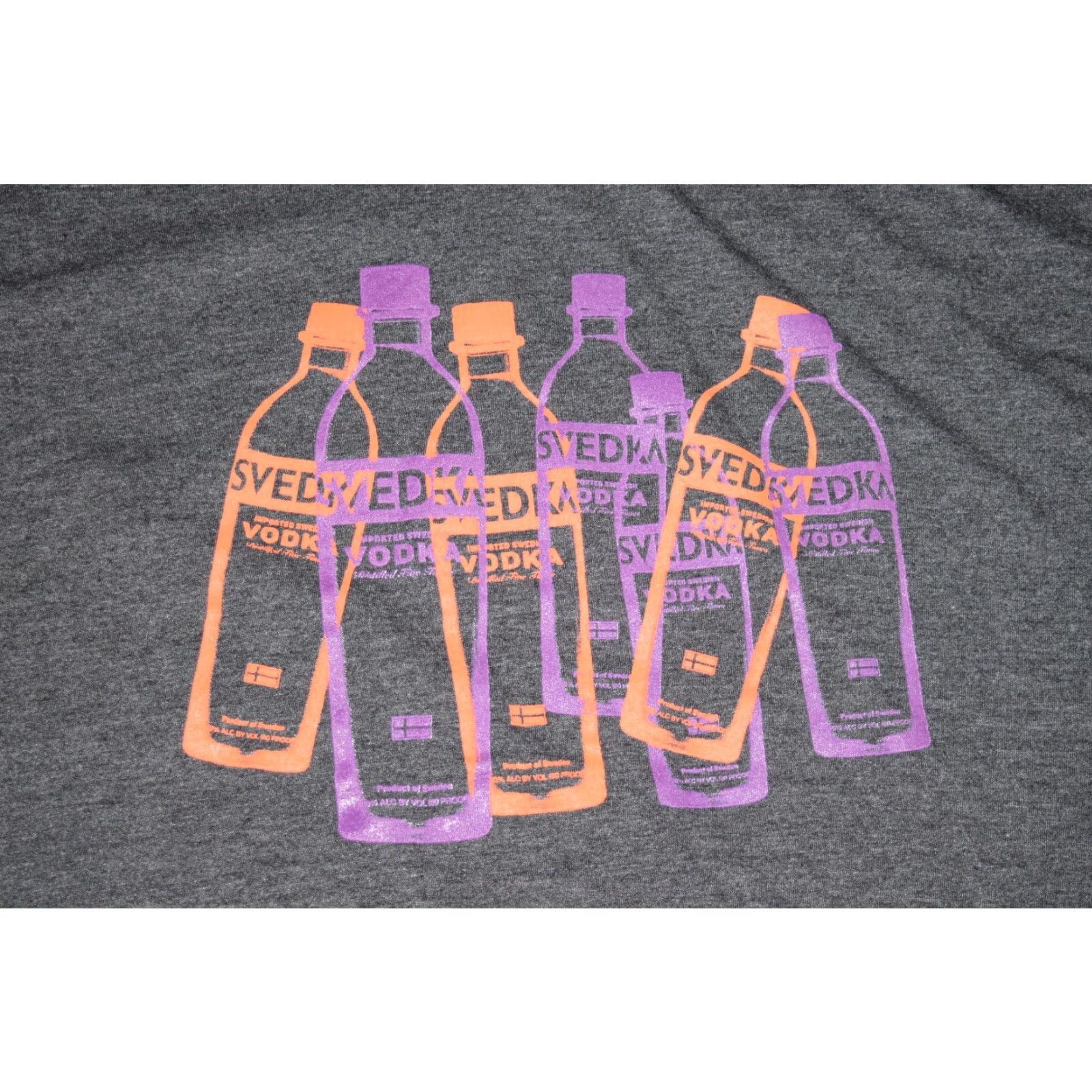Logo 7 SVEDKA Vodka Logo Tee Shirt - Short Sleeve - Gray Heather - Men's L - Cotton Crew Neck - Alcohol Party Shirt Size US L / EU 52-54 / 3 - 2 Thumbnail