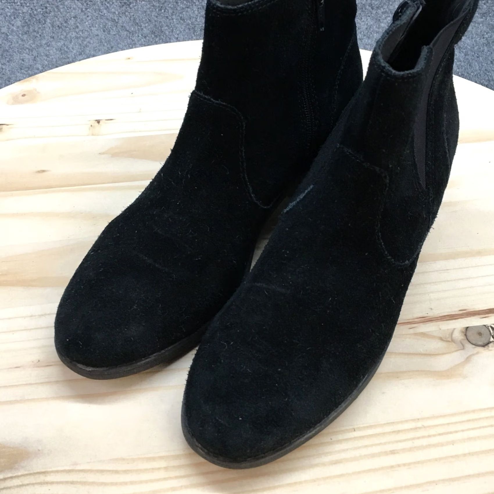 Clarks Clarks Boots Womens 9 Ankle Booties Casual 15190 Black Suede Double Zipper Boots Size US 9 / IT 39 - 4 Thumbnail