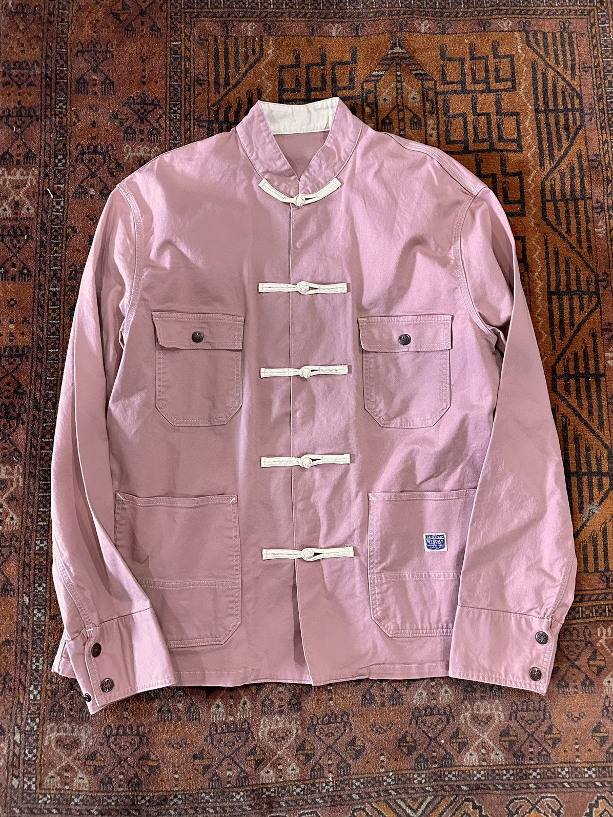 image of Kapital Kung Fu Toggle Jacket Coat in Old Pink, Men's (Size XL)