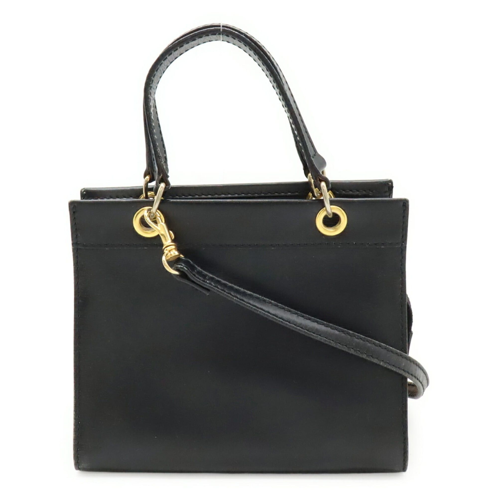 CELINE handbag shoulder bag leather black