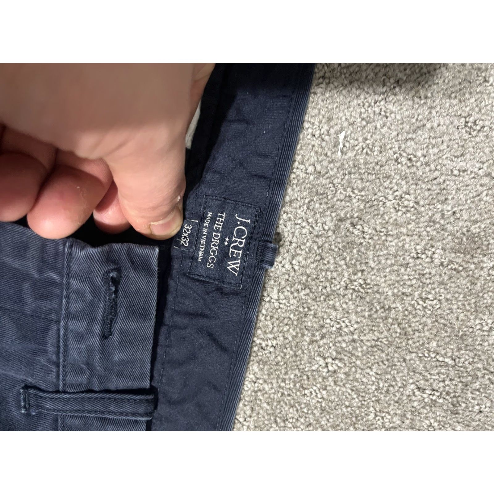 J.Crew J.Crew Pants 32x32 Chino Driggs Navy Blue Straight Leg Cotton Stretch Mens Regular Blue Chino 32x32 Vintage: No Size US 32 / EU 48 - 5 Thumbnail