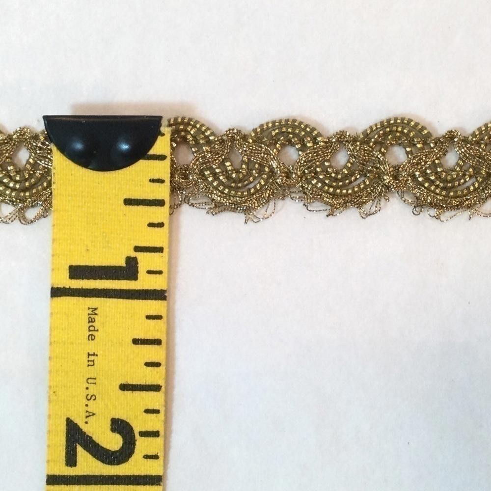 Designer Lacy Gold Metallic Snake Braid - 18 Yards Size ONE SIZE - 3 Thumbnail