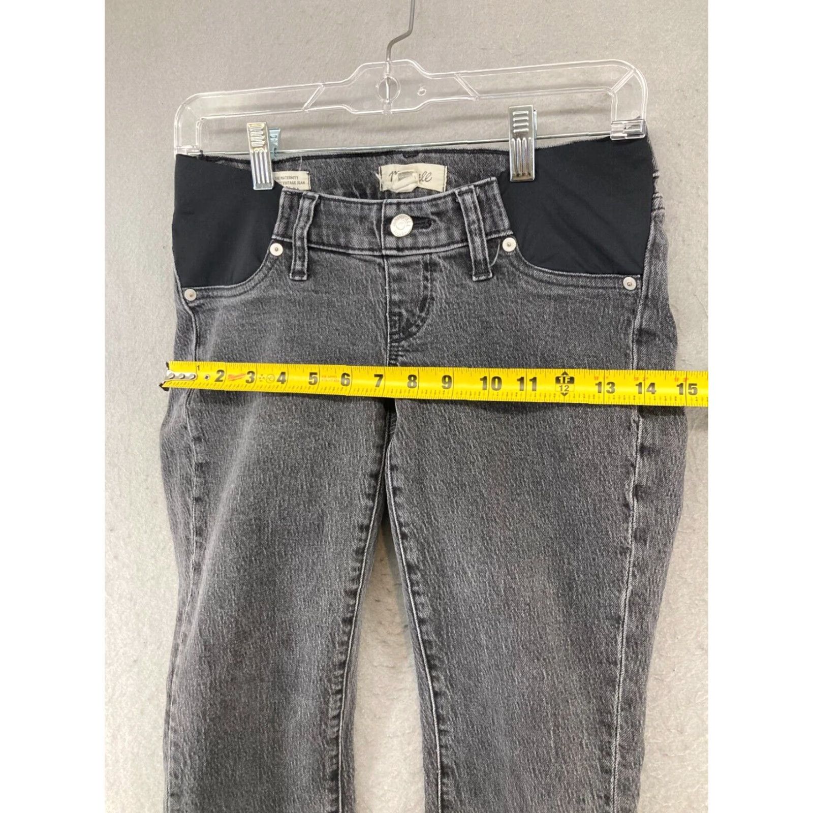 Madewell Madewell Maternity Jeans 24 Black High Rise Perfect Vintage Skinny Cotton Blend Womens Size 42" / US 20 - 3 Thumbnail