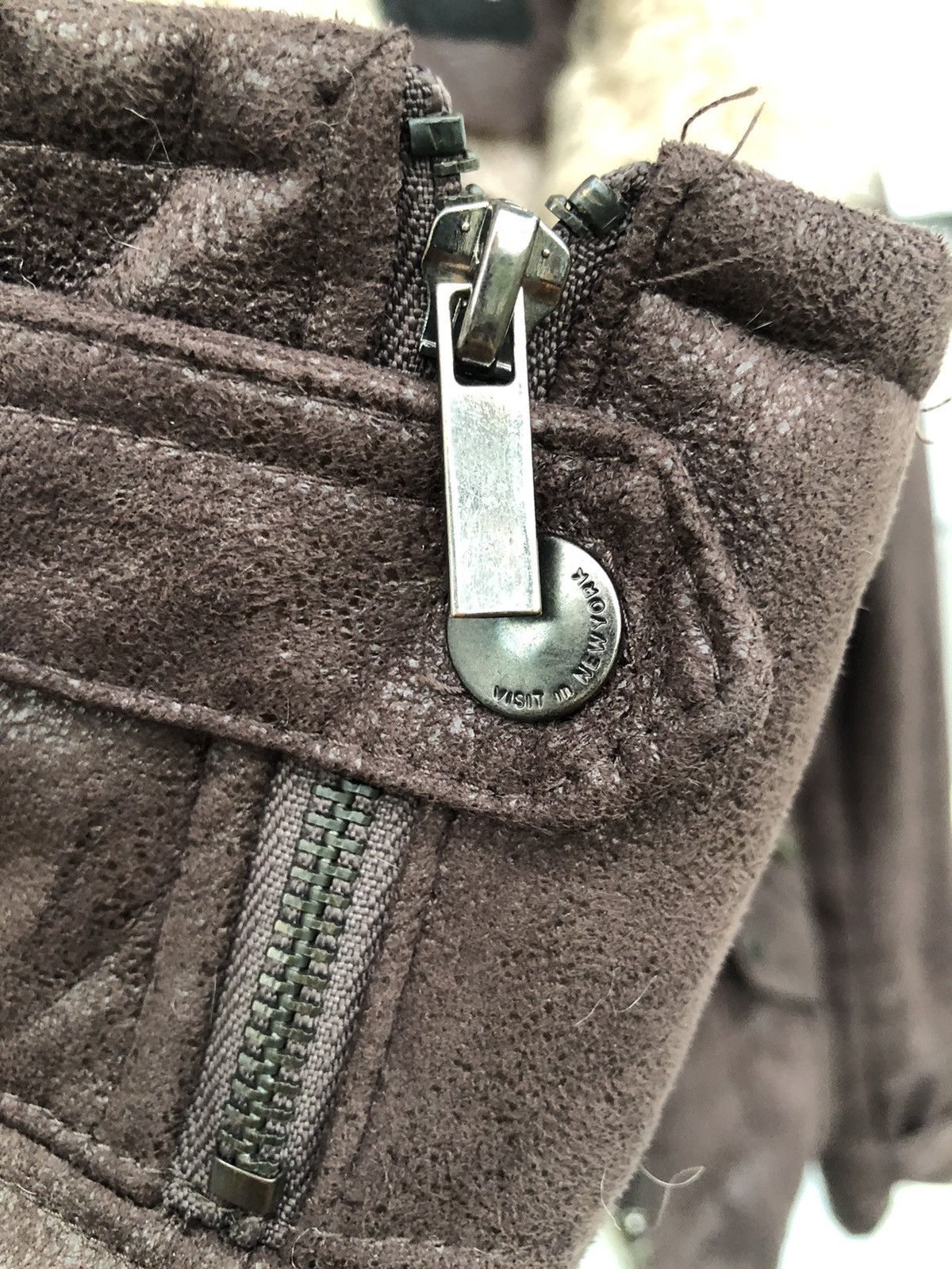 Japanese Brand VISIT in NEWYORK Suede Faux Leather Fur Style Jacket UNISEX Size US S / EU 44-46 / 1 - 13 Thumbnail