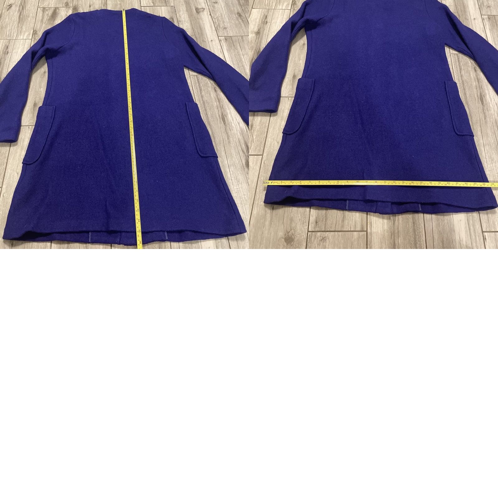Vintage Max Studio Coat Wool Blend Full Zip M Purple Women Overcoat Pockets Size M / US 6-8 / IT 42-44 - 9 Thumbnail