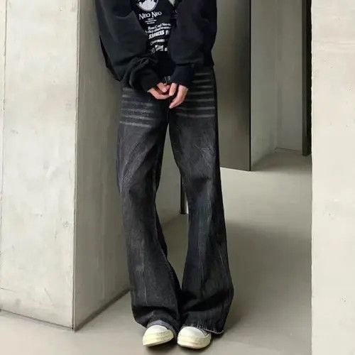 Japanese Brand VIBE Vintage washed ruined micro-flare wide-leg jeans Size US 34 / EU 50 - 6 Thumbnail