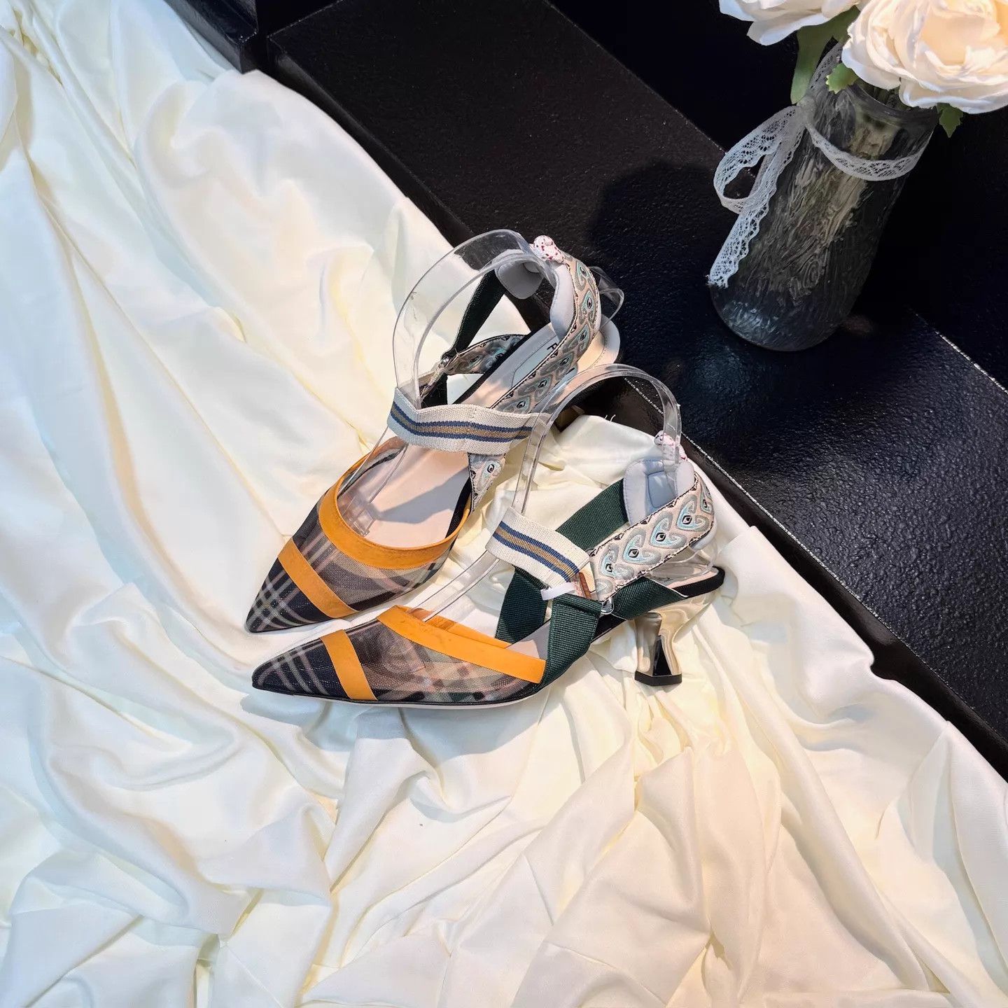 Fendi Fendi Hummingbird F Logo Strap Heels EU 37.5 99 New Size US 7 / IT 37 - 1 Thumbnail
