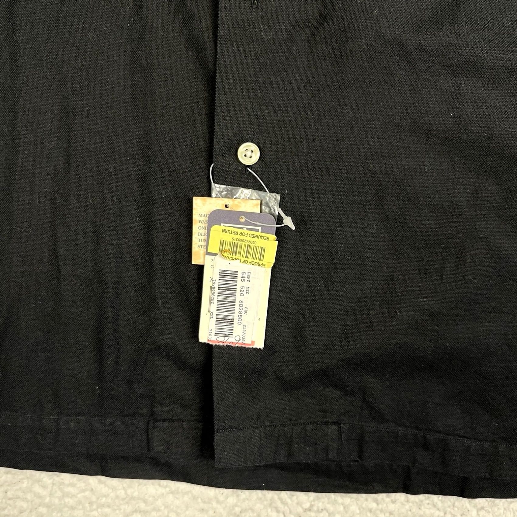 Polo Ralph Lauren VINTAGE Polo Ralph Lauren Caldwell Camp Shirt Cotton Loop Collar Black 2XL NEW Size US XXL / EU 58 / 5 - 3 Thumbnail