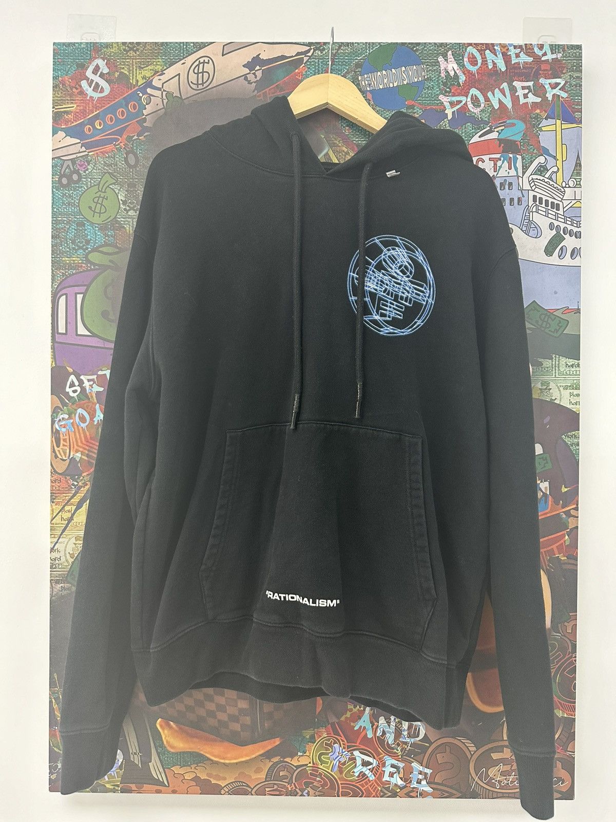 image of Off White Off-White Rationalism Hoodie in Black, Men's (Size XL)