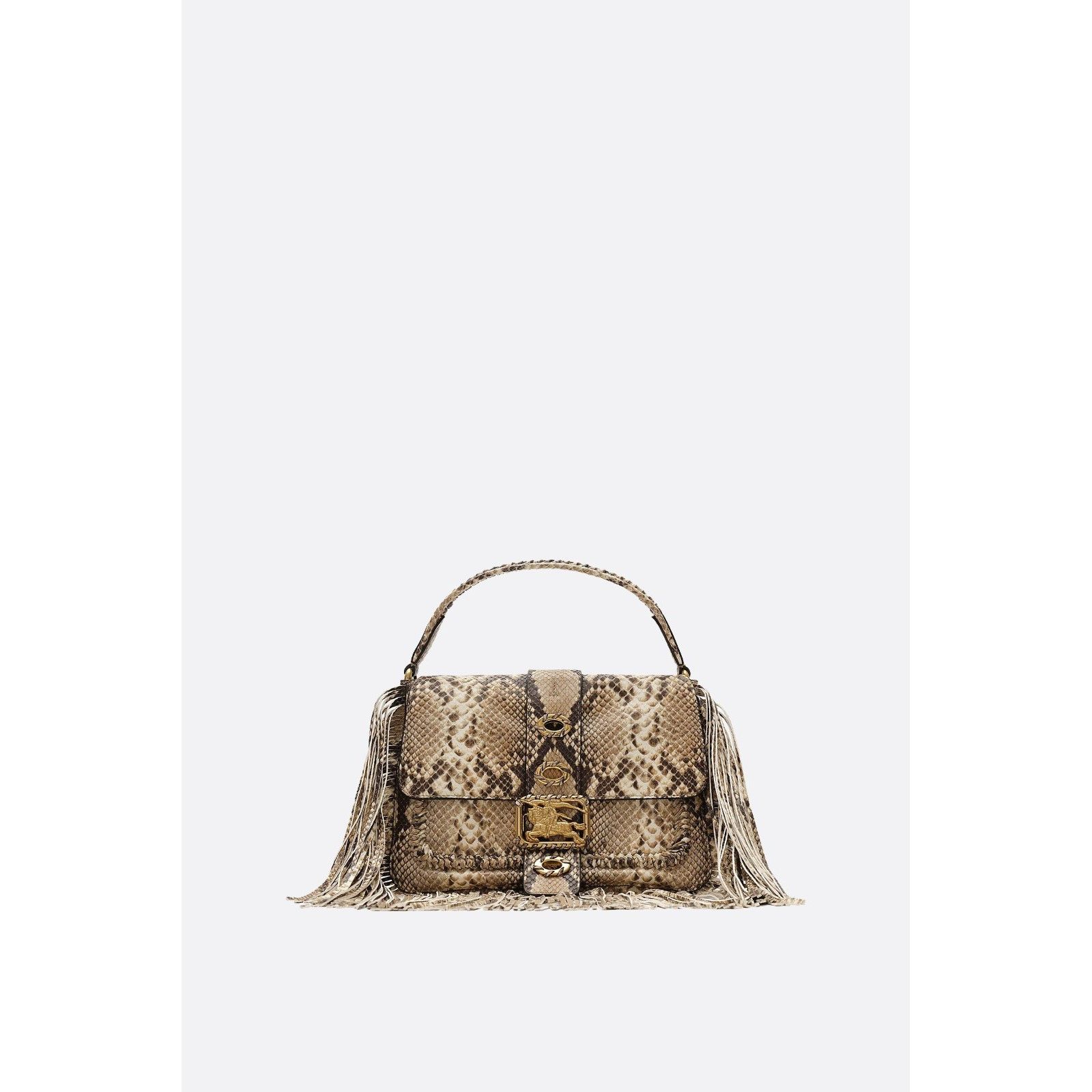 Burberry BURBERRY Rider Small Beige Top Handle Bag New Size ONE SIZE - 4 Thumbnail