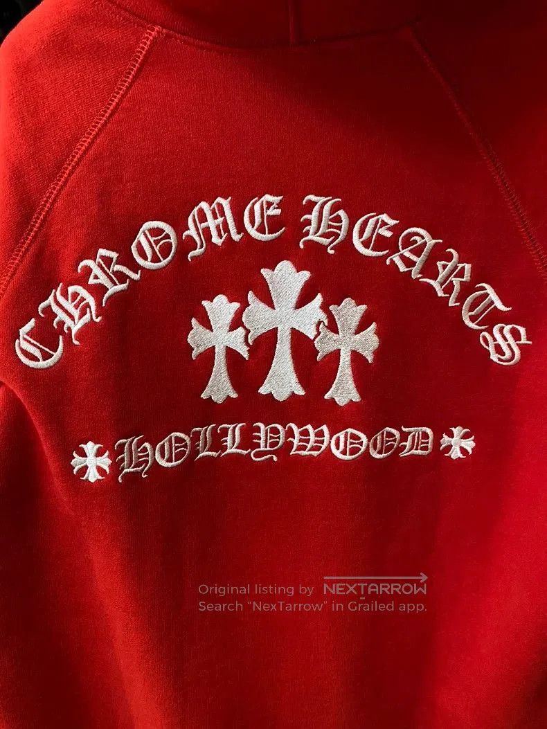 Chrome Hearts Chrome Hearts Red Zip-Up Hoodie Jacket. Size US S / EU 44-46 / 1 - 3 Thumbnail