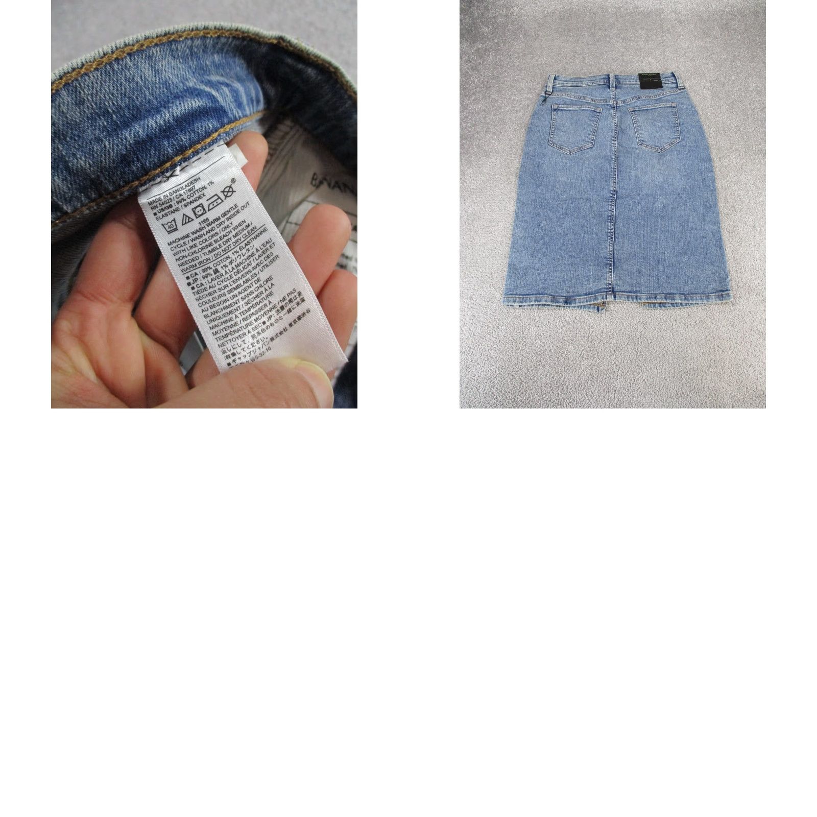 Banana Republic Banana Republic Skirt Womens 2 Light Wash Denim Pencil NEW Size 26" / US 2 / IT 38 - 8 Thumbnail