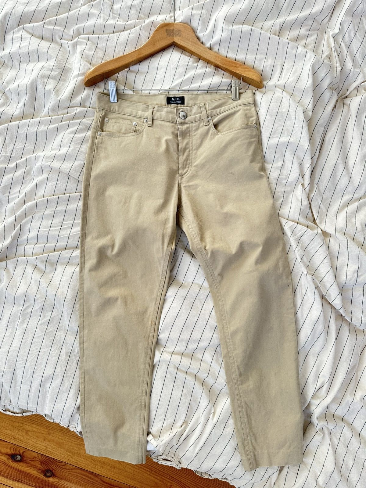 A.P.C. A.P.C. Beige Chino Pants 30 Size US 30 / EU 46 - 4 Thumbnail
