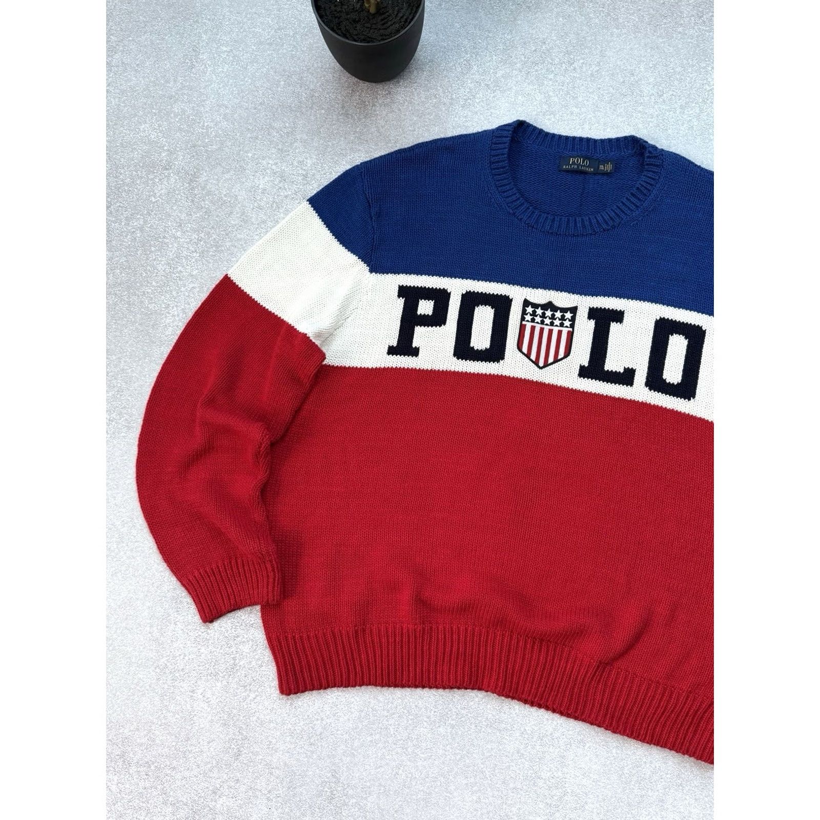 Polo Ralph Lauren Polo Ralph Lauren Sweater Shirt Men XXL Blue Chariots Of Fire Pullover Knit Cable Blue Mens Size US XXL / EU 58 / 5 - 3 Thumbnail