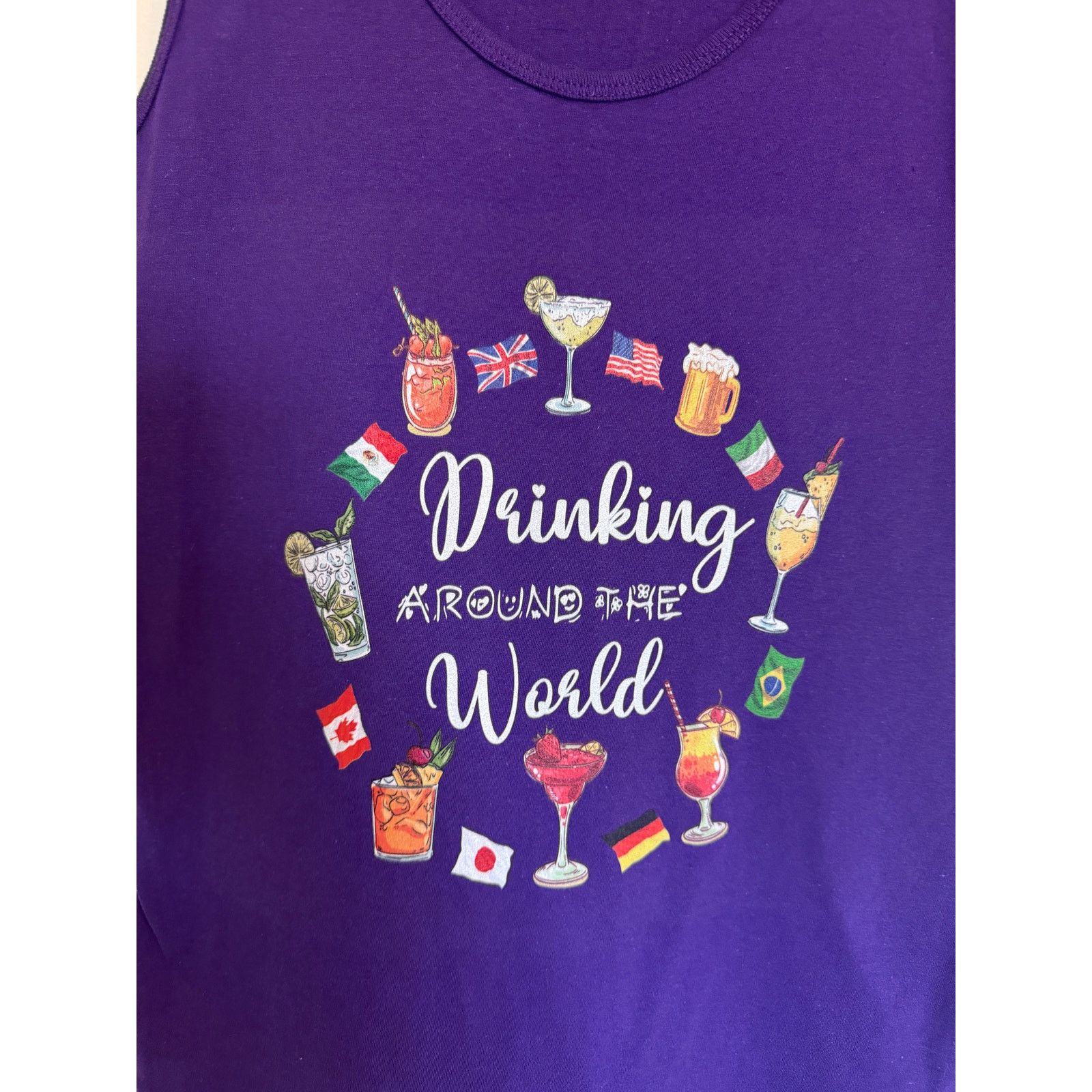 Other Port & Company Drinking Around the World Crew Neck Tank Top Size S / US 4 / IT 40 - 6 Thumbnail