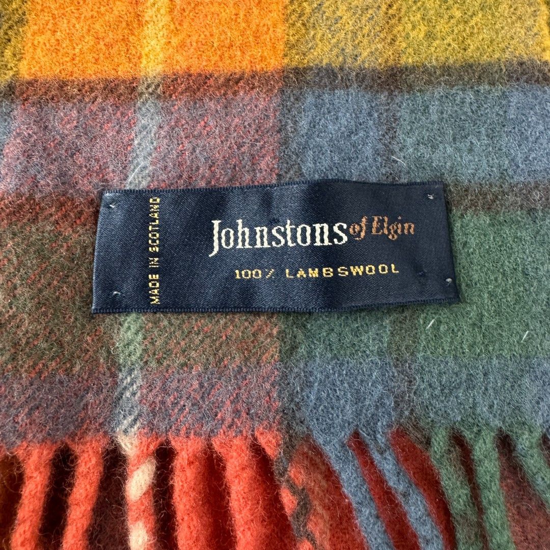 Johnstons Of Elgin Lambswool Fringed Plaid Scarf Size ONE SIZE - 3 Thumbnail