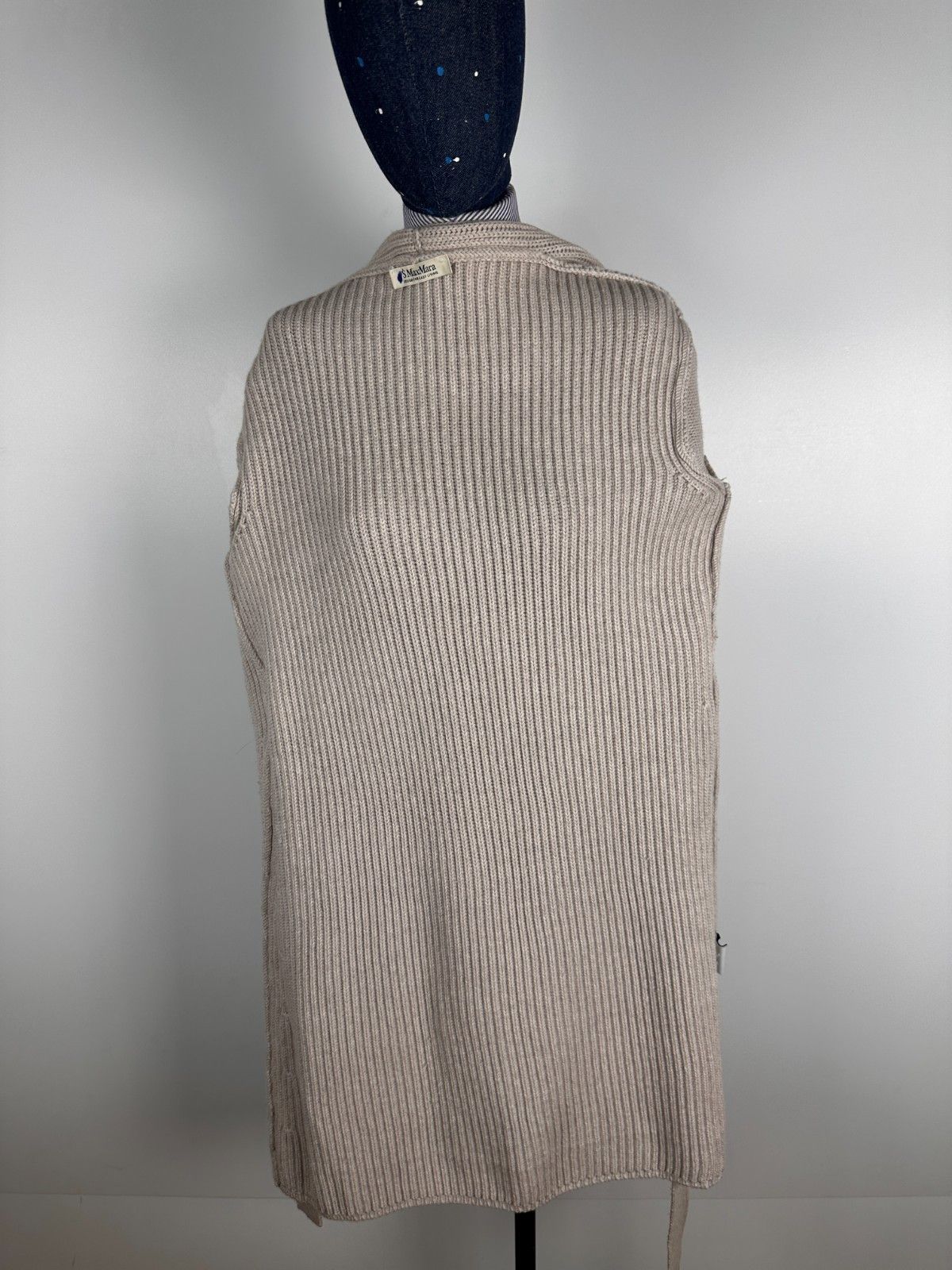 Max Mara Max Mara Wool Cardigan Knited Long Beige Size M Size M / US 6-8 / IT 42-44 - 7 Thumbnail