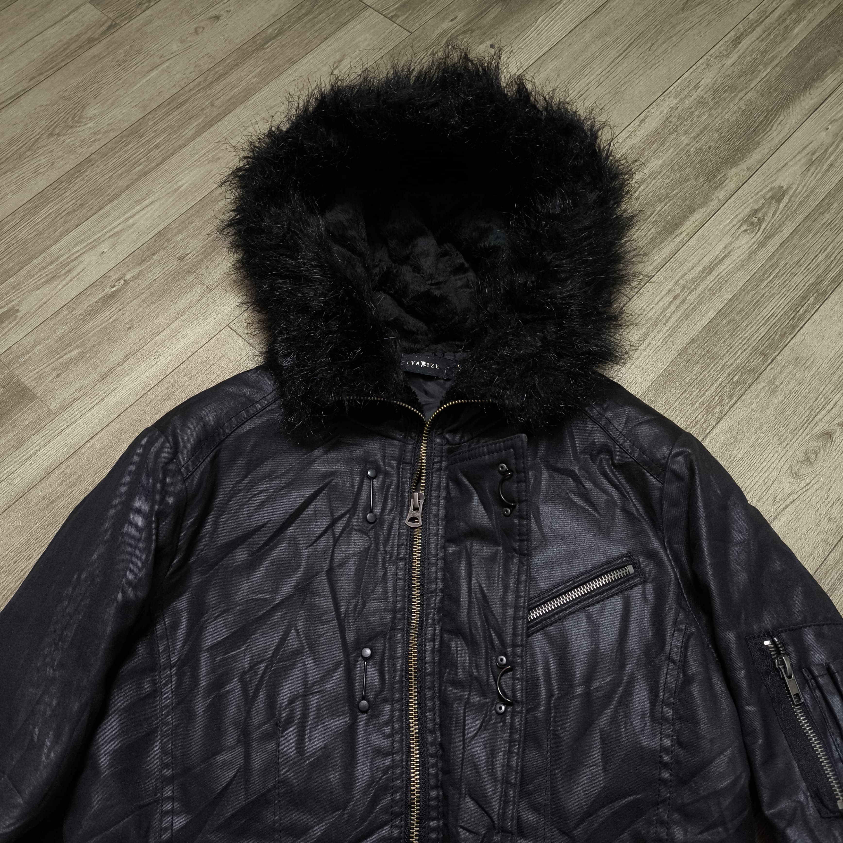 14th Addiction 2000s Japanese brand Civarize Waxed Fur Trim Jacket Size US S / EU 44-46 / 1 - 5 Thumbnail