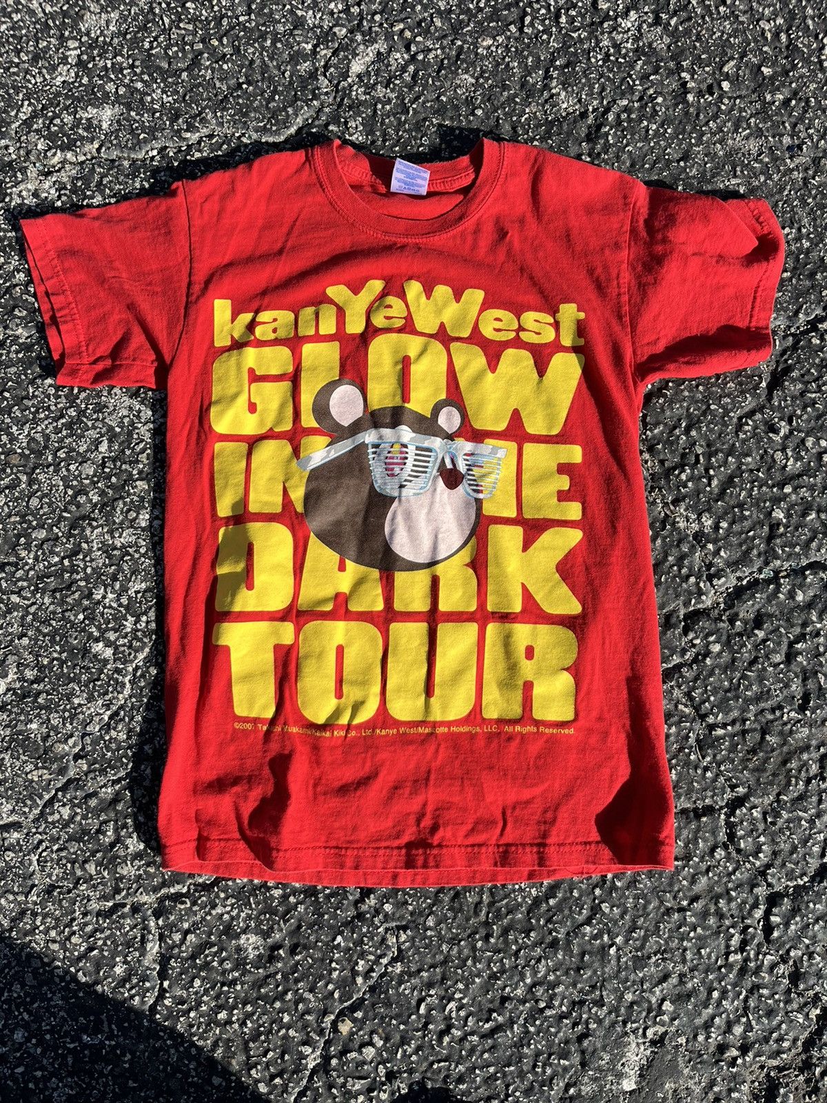 image of Kanye West x Vintage 2007 Kanye Tee in Red, Men's (Size Small)