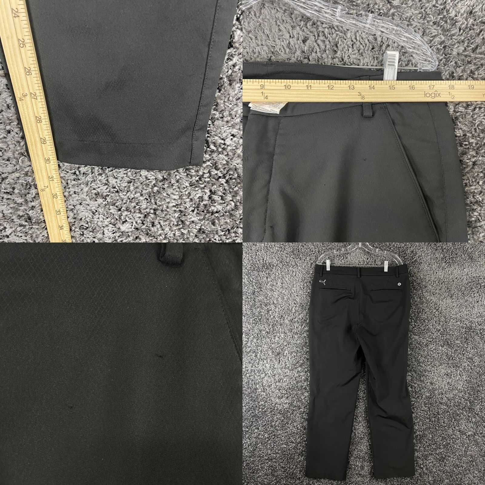 Puma PUMA Pants Men Black 34x30 Chino Inseam 30 Men’s Regular with Tiny Snags Back Mark Size US 34 / EU 50 - 8 Thumbnail