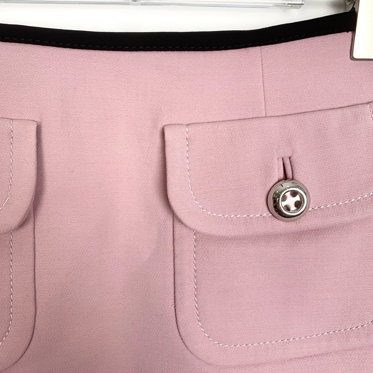 Prada Prada Light Pink A-Line Skirt With Buttoned Pockets Size 40 Size 40" / US 18 - 3 Thumbnail
