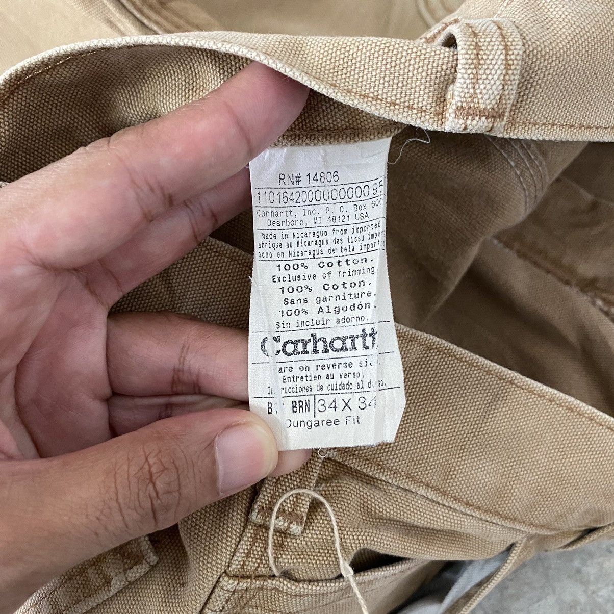 Carhartt Vintage Carhartt Faded Tan Splatter Painter Pants Size US 34 / EU 50 - 23 Thumbnail