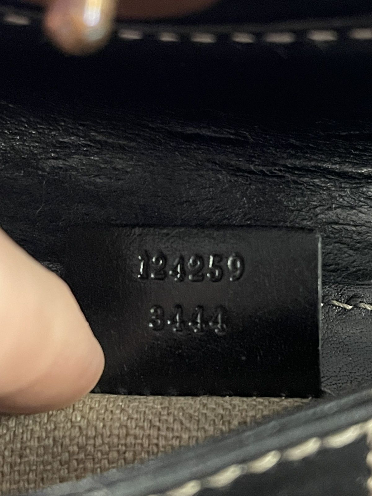 Gucci Vintage Black Leather GG Buckle Detail Shoulder Bag