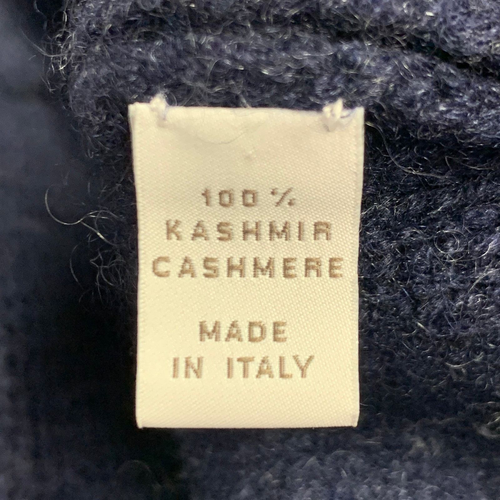 Barneys New York XL Navy Cable Knit Cashmere Shawl Collar Sweater Size US XL / EU 56 / 4 - 6 Thumbnail