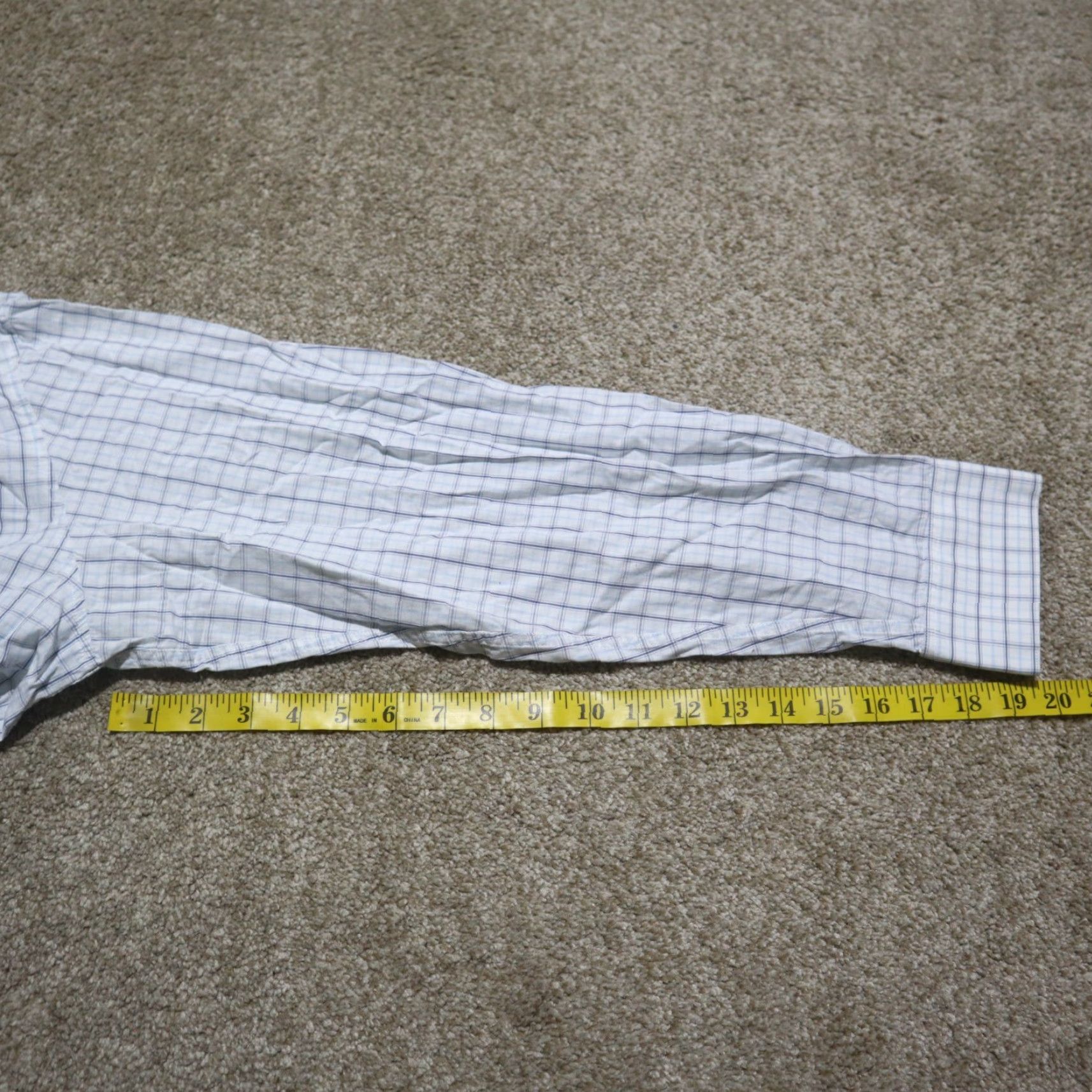 George George Shirt Adult XL Multicolor Blue Checkered Long Sleeve Button-Up Pocket Mens Size US XL / EU 56 / 4 - 7 Thumbnail