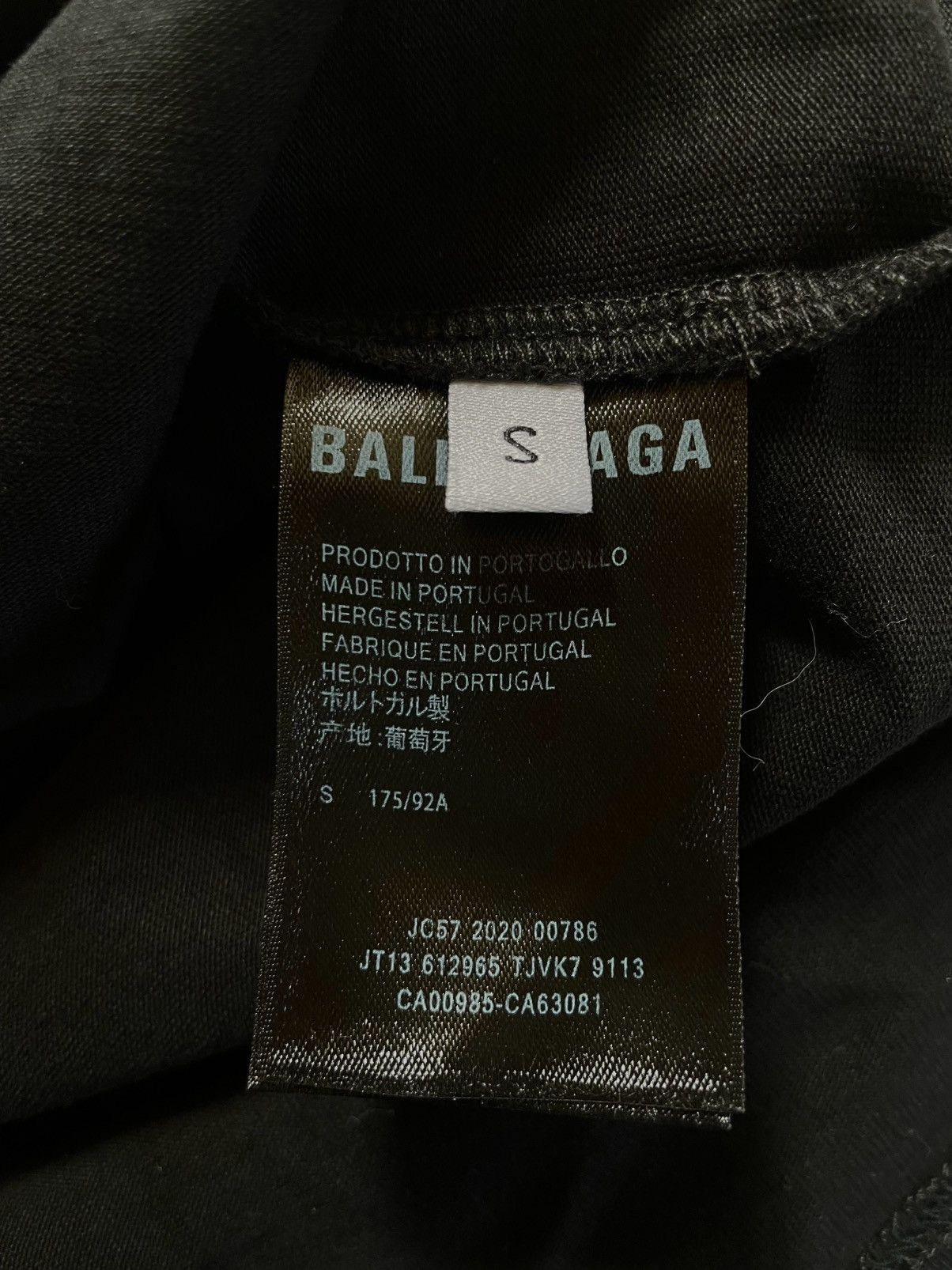 Balenciaga Balenciaga Corporate Logo Black Tee Size US S / EU 44-46 / 1 - 3 Thumbnail