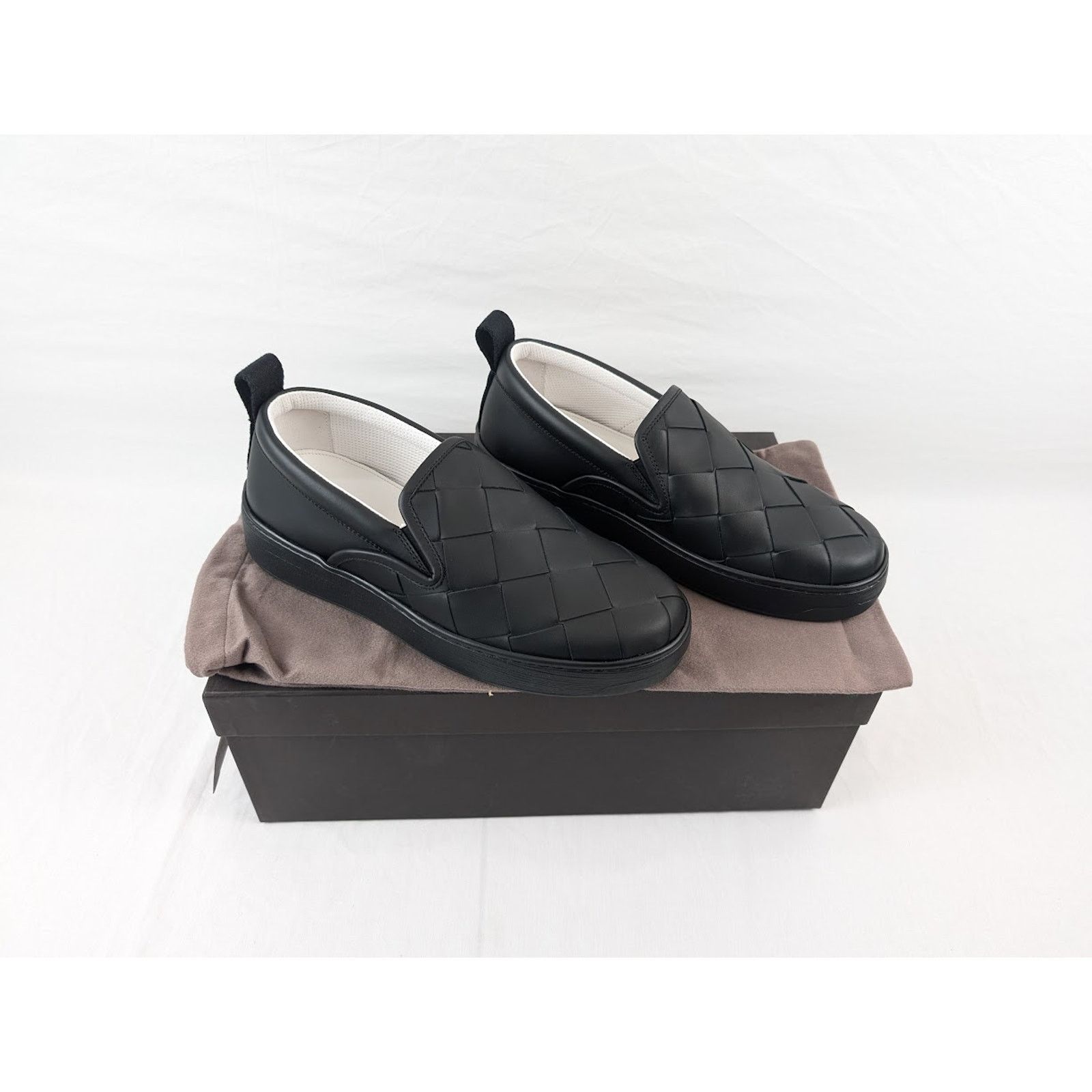 Bottega Veneta o1rshd1 Bolt Calf Intrecciato Sneakers in Nero Size US 7.5 / EU 40-41 - 21 Thumbnail