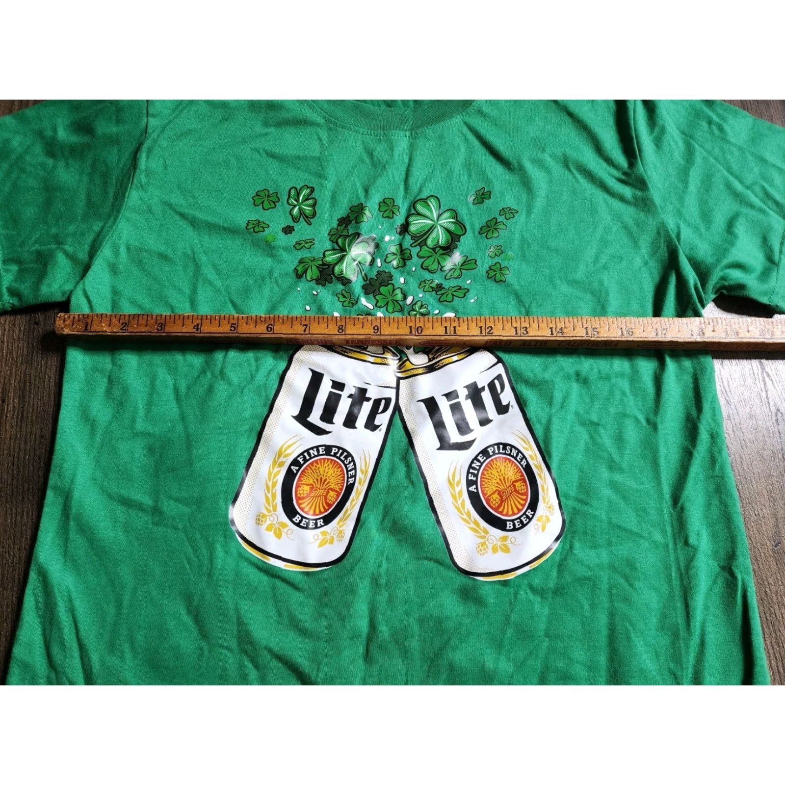 Doublet Mens S Miller Lite Beer St Patricks Day Double Sided T Shirt Green Crew Neck Short Sleeve Cotton Blend Men Used Art Original Size US S / EU 44-46 / 1 - 4 Thumbnail