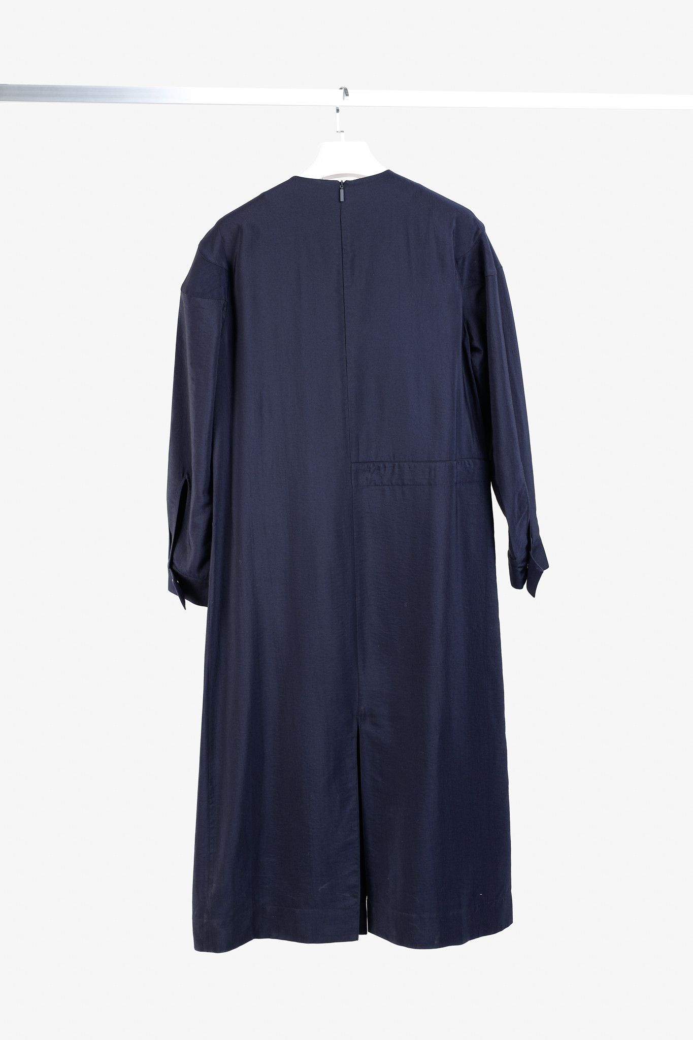 Tibi Tibi Asymmetric Flap Snap Detail Midnight Navy Maxi Dress Size S / US 4 / IT 40 - 2 Thumbnail