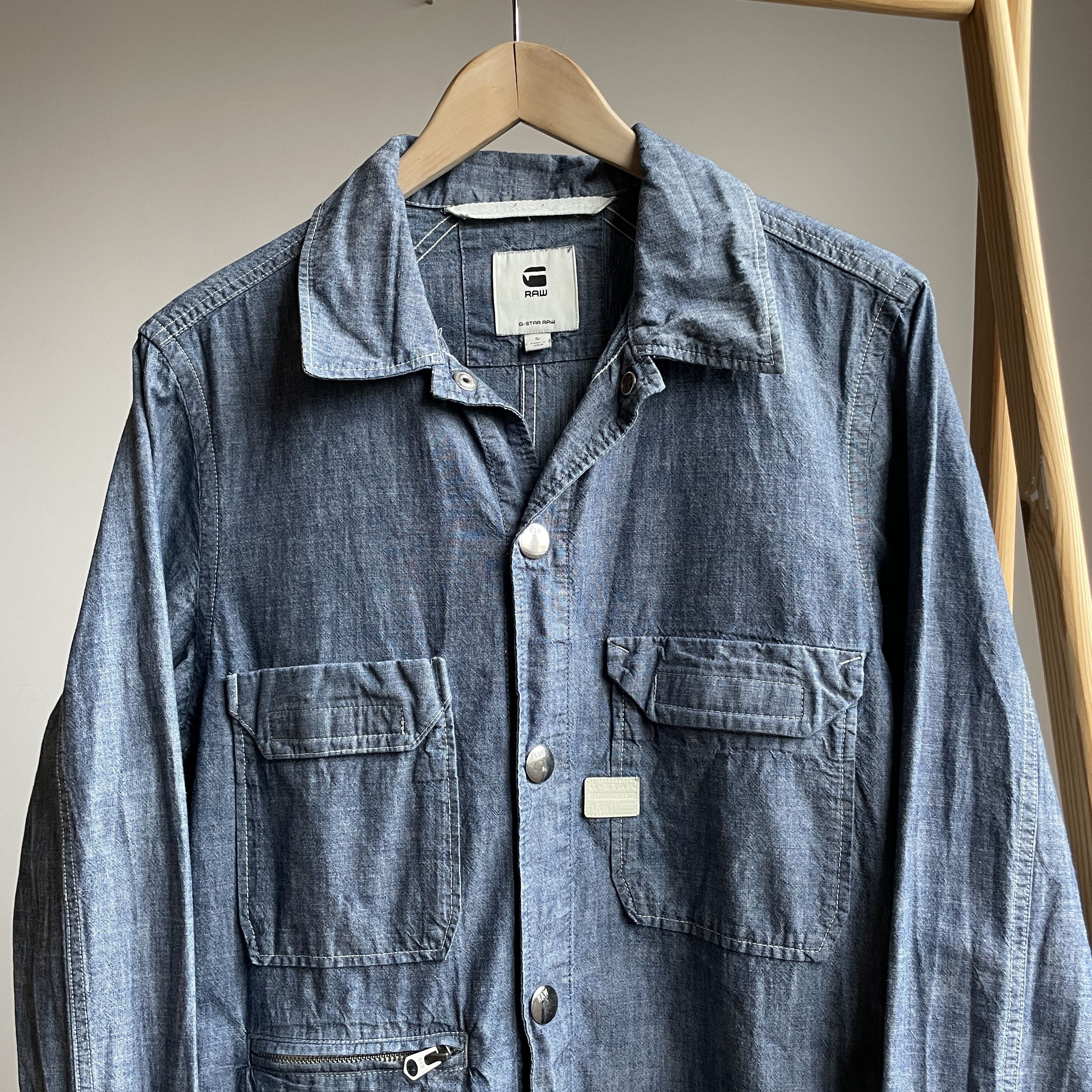 G-Star G-Star Raw XPO Utility Straight Chambray Shirt Size S Size US S / EU 44-46 / 1 - 3 Thumbnail