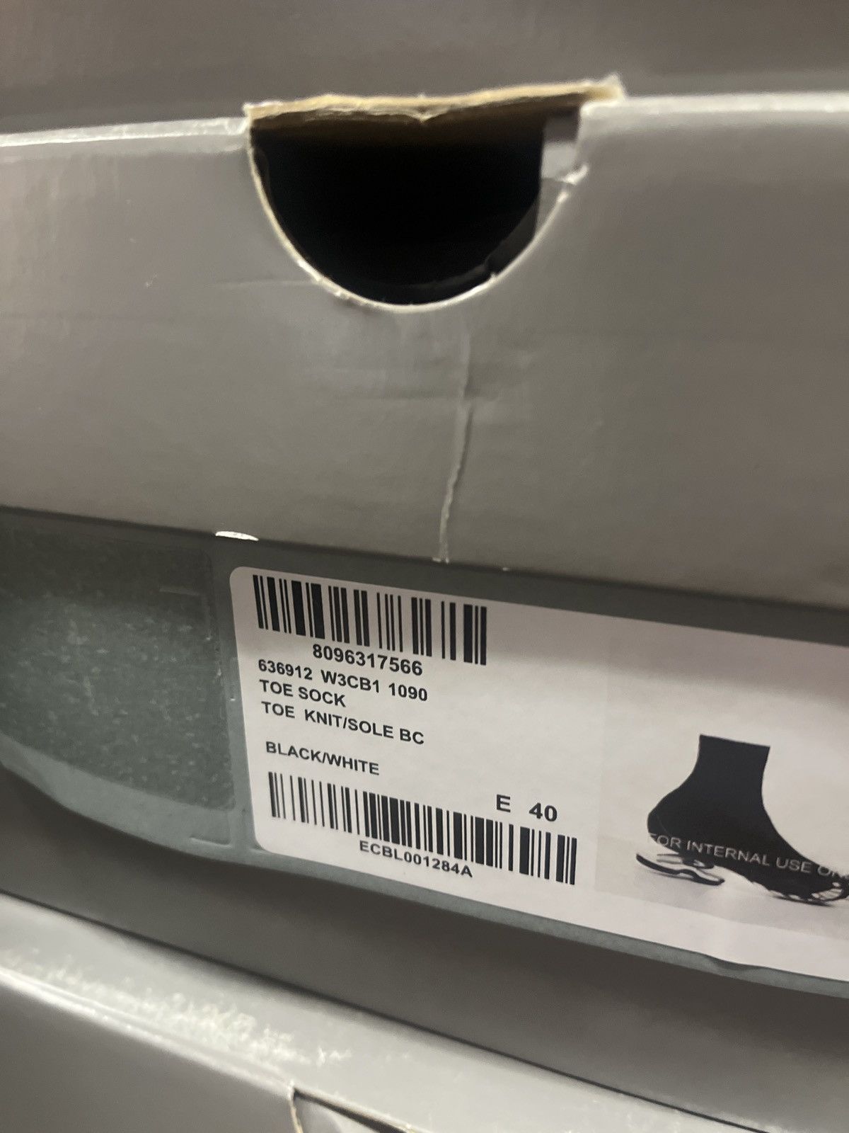 Balenciaga o1rshd1 Flex Five Toe Socks Boots in Black/white Size US 7 / EU 40 - 14 Thumbnail