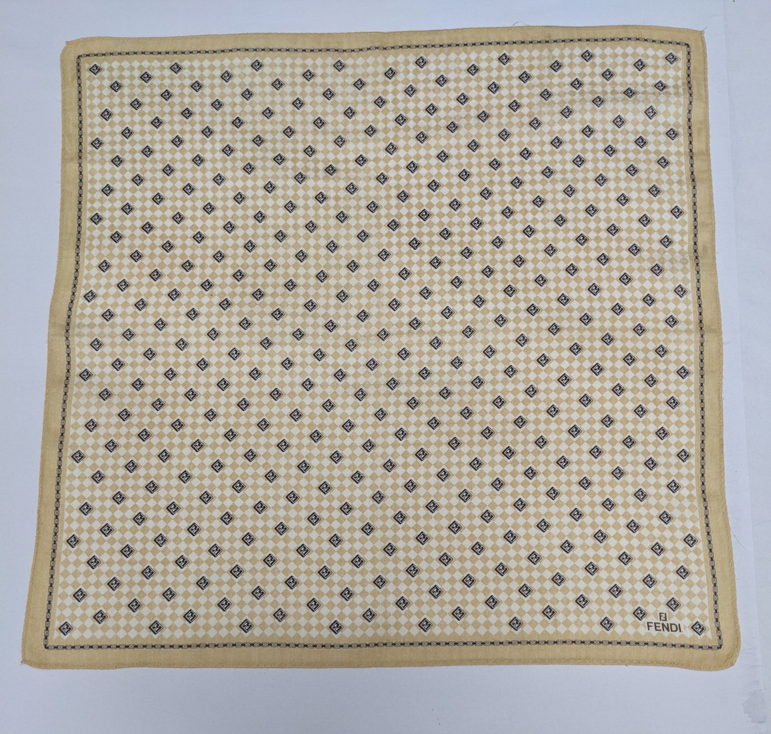 Fendi Vintage Fendi Handkerchief Scarf Zucca FF Monogram Size ONE SIZE - 3 Thumbnail