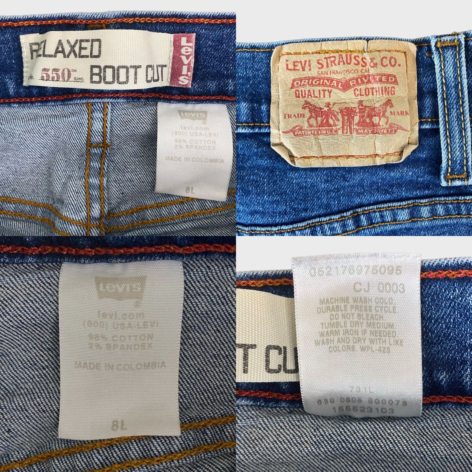 Levi's VINTAGE Levi's 550 Boot Cut Jeans Relaxed Women's 8L Blue Medium Wash Mid-Rise Denim Jeans Women Size 30" / US 8 / IT 44 - 8 Thumbnail