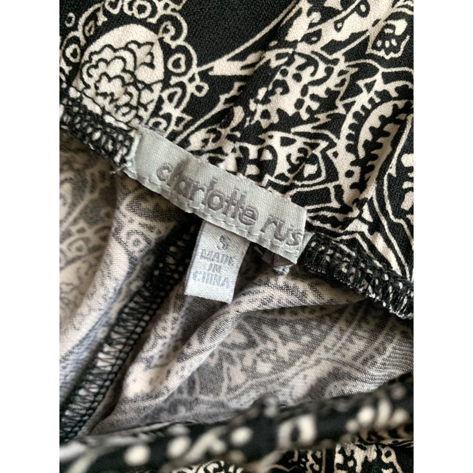 Vintage Charlotte Russe Pants Women S Black Aztec Style Jogger Small Size 28" / US 6 / IT 42 - 3 Thumbnail