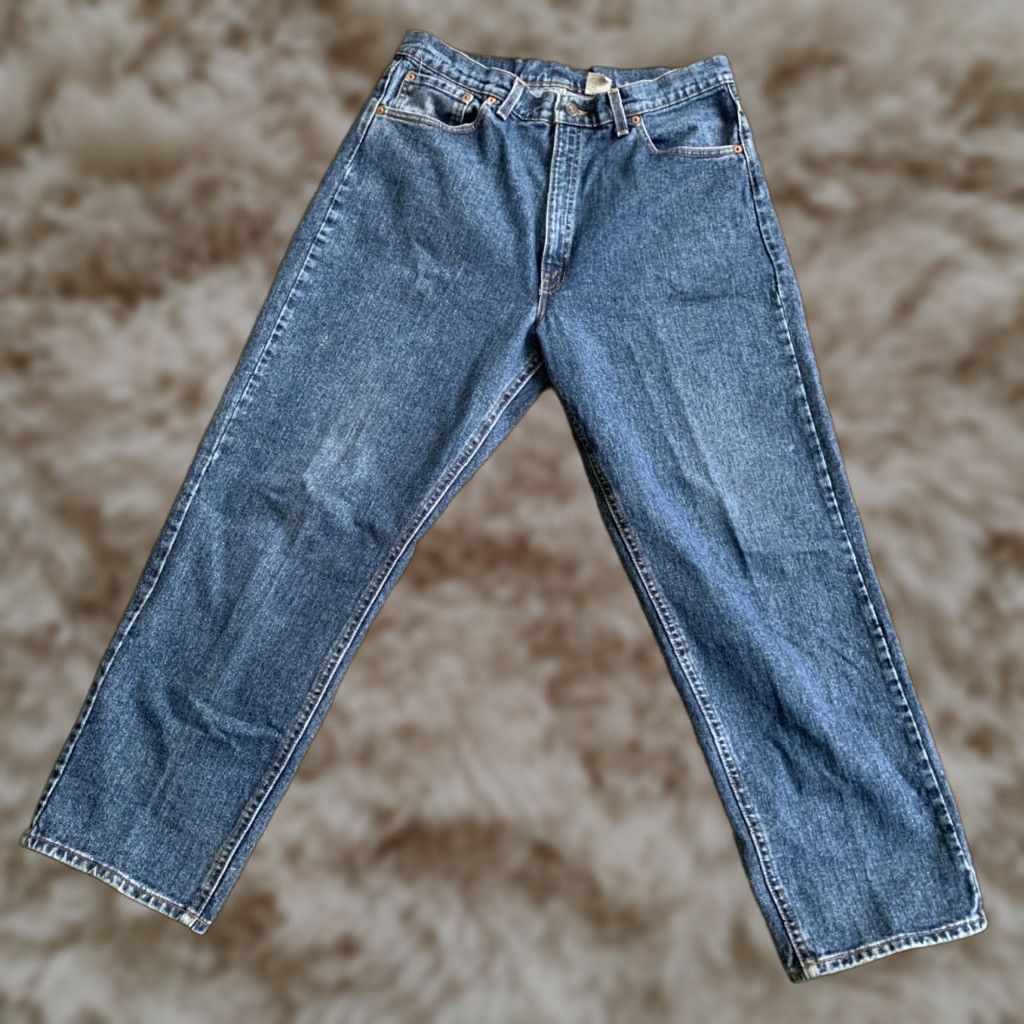 VINTAGE Levi's 554 Denim Jeans USA Mens 36 x 30 Blue Denim Jeans Men Size 36 Inseam 30 USA Theme Mens