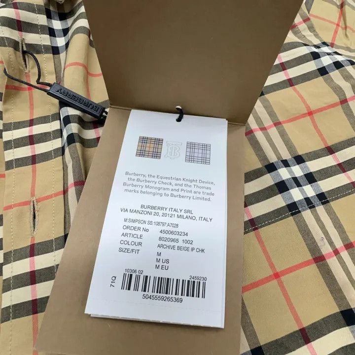 Burberry Burberry Burberry Short Sleeve Shirt in Khaki Check-2507 Size US M / EU 48-50 / 2 - 7 Thumbnail