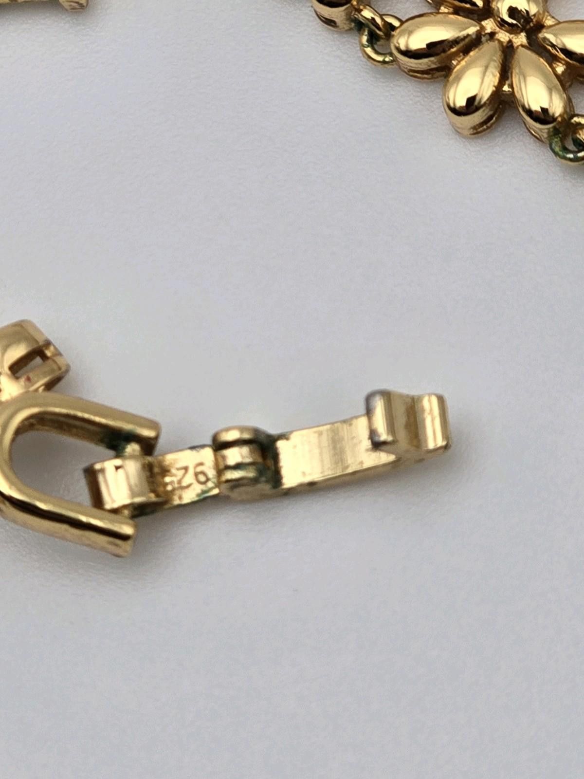 The Unbranded Brand Dramatic Vintage Vermeil CZ Necklace, Earring Ring Set 925 Size ONE SIZE - 7 Thumbnail