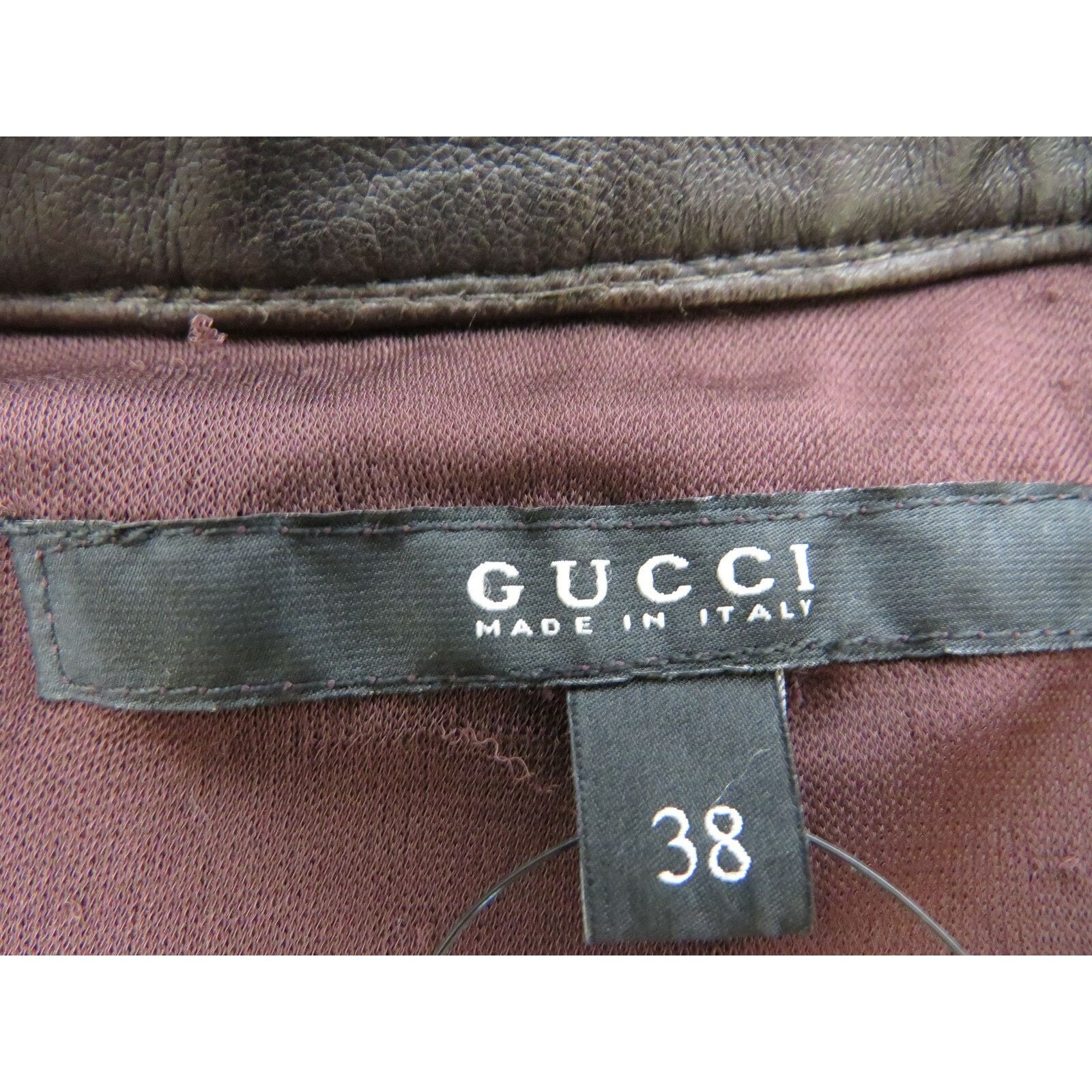 Gucci GUCCI WOOL BURGUNDY LEATHER SLEEVES GOLD BUCKLES DRESS 38 IT Size M / US 6-8 / IT 42-44 - 6 Thumbnail