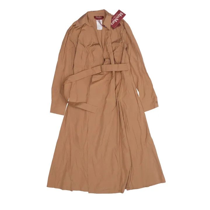 Max Mara Maxmara Long Sleeve Shirt Dress in Beige 0079 Size S / US 4 / IT 40 - 1 Thumbnail