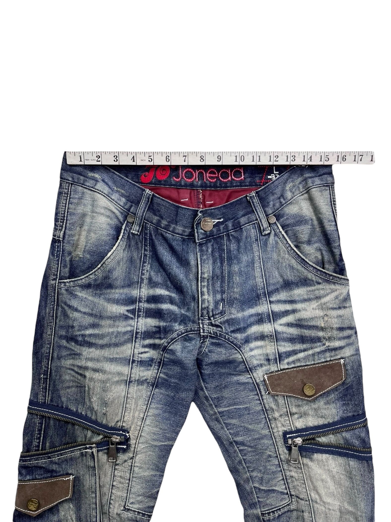 Union LA FYE🔥Vintage Punk Grunge Union Jack Mudwash Clawmark Denim Size US 31 - 11 Thumbnail