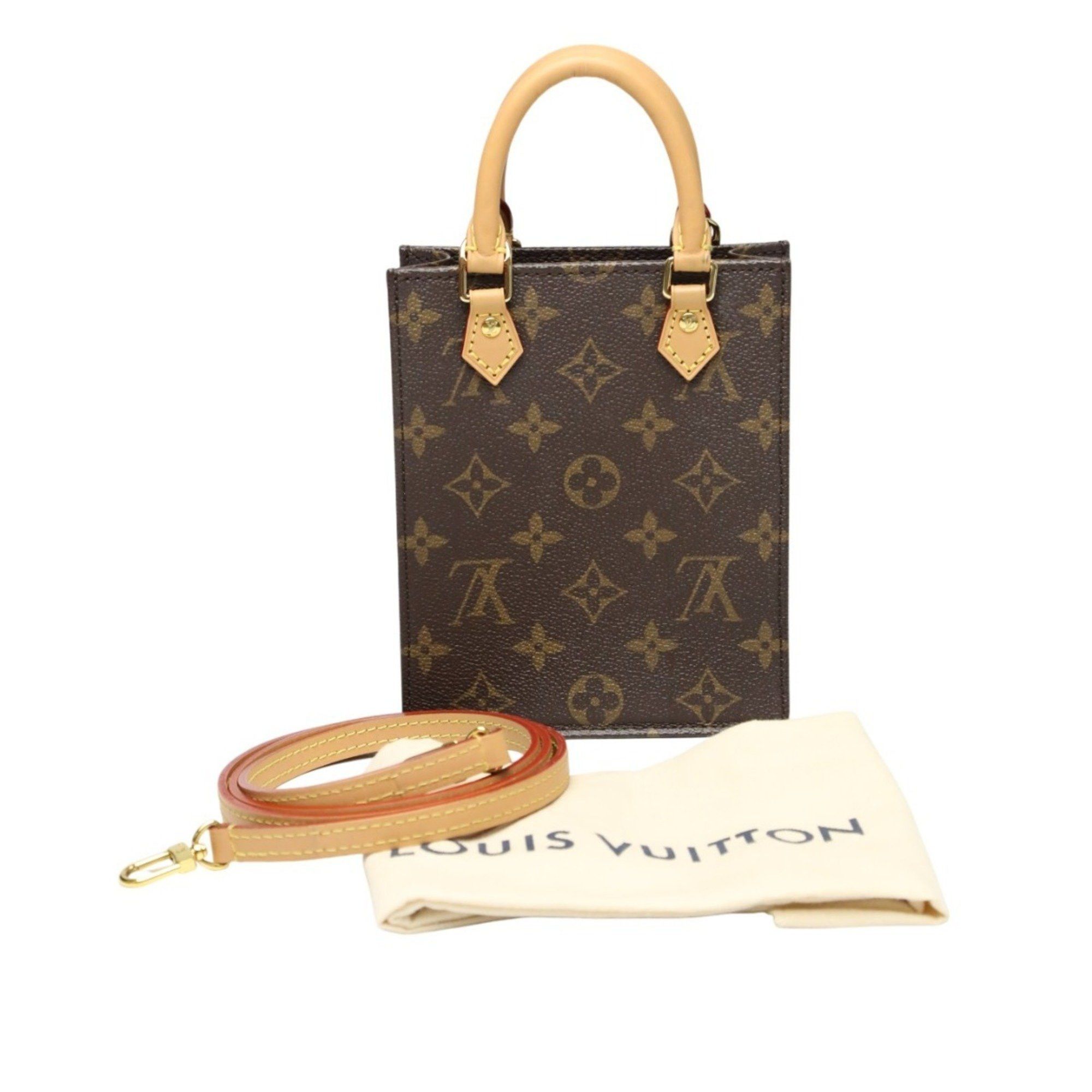 Louis Vuitton Louis Vuitton Monogram Petite Sac Plat Shoulder Bag M81295 Brown Size ONE SIZE - 1 Thumbnail