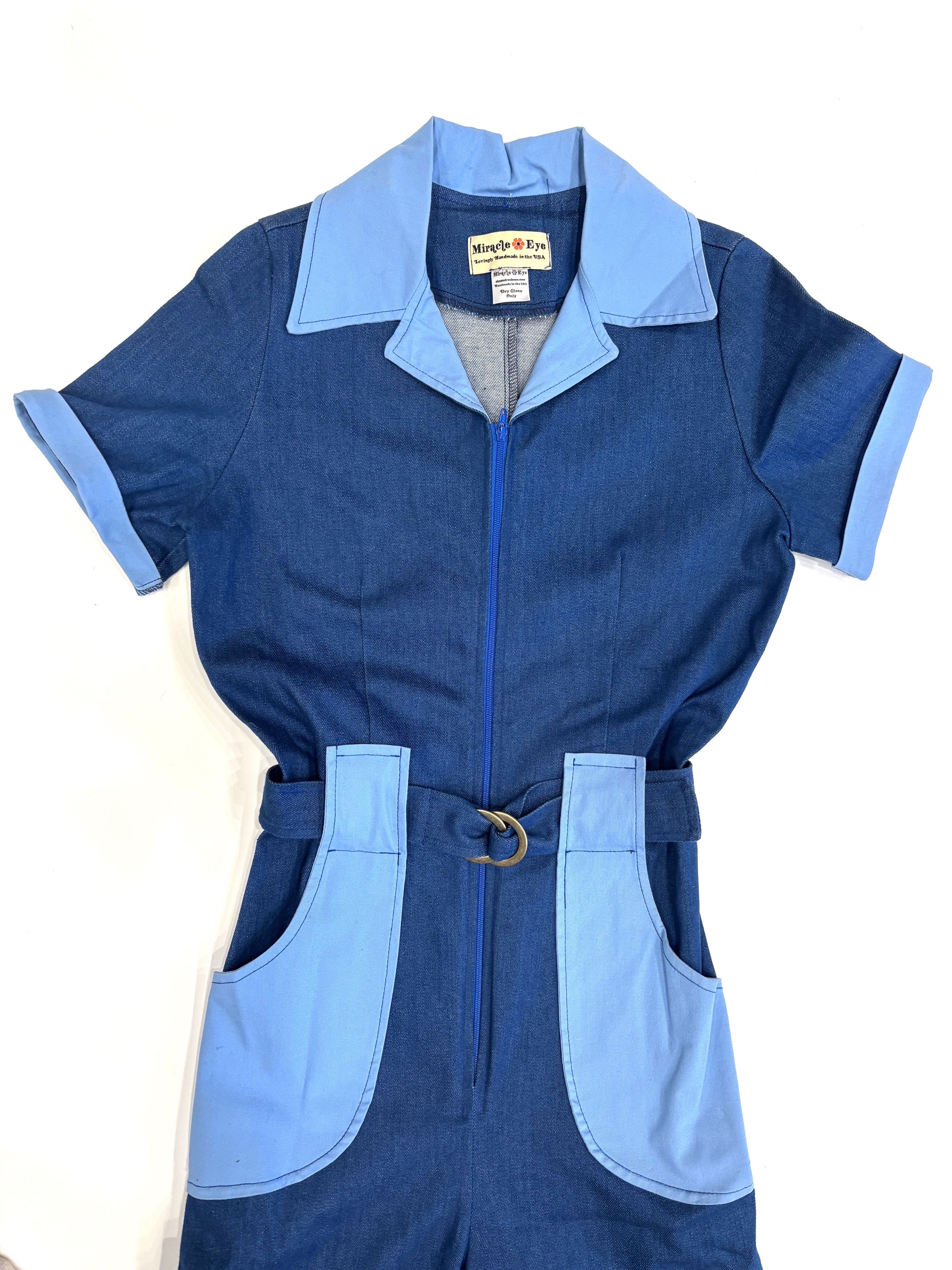 Other Miracle Eye - California Shake Jumpsuit in Denim - Size: S Size 27" / US 4 / IT 40 - 4 Thumbnail