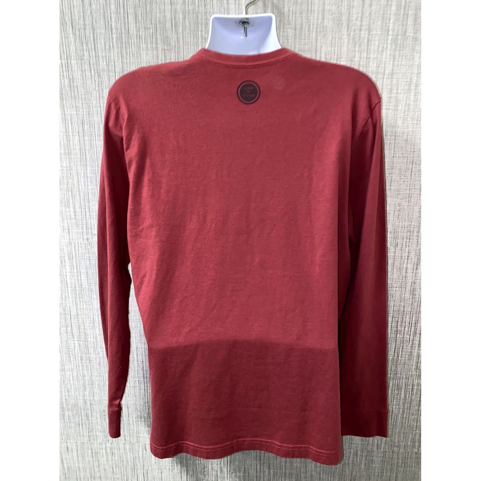 Life is Good Life Is Good Mens Grillin Crusher Long Sleeve T-Shirt M Red Cotton NWT Regular Mens Size M Size US M / EU 48-50 / 2 - 3 Thumbnail