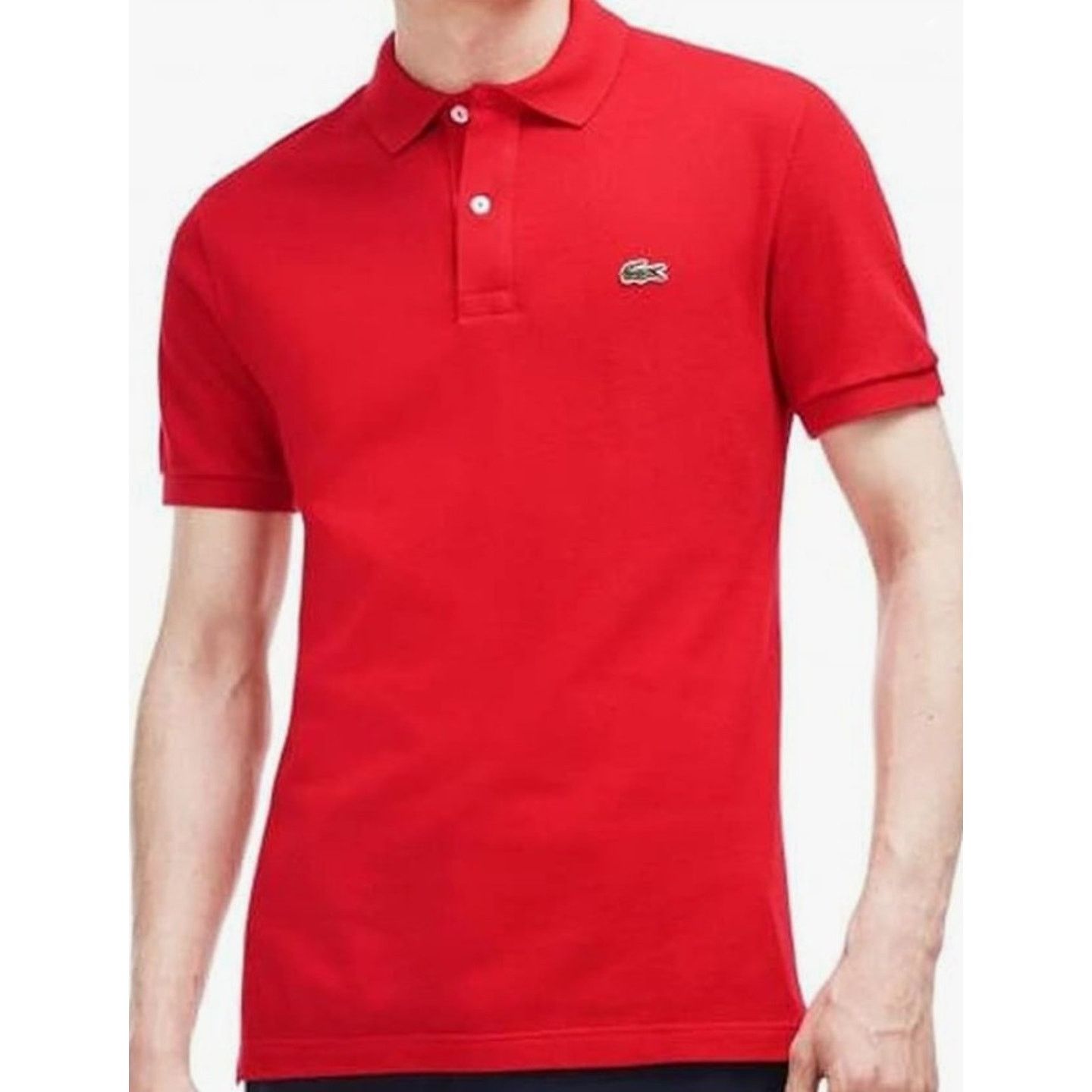 Lacoste Lacoste Men's Short Sleeve Classic Pique Polo Shirt Red 3XL Size US XXL / EU 58 / 5 - 1 Thumbnail