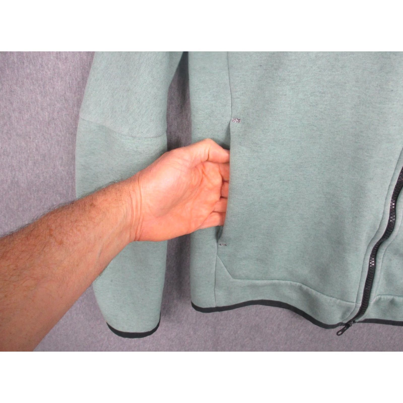 Nike Nike Hoodie Womens Small Green Full Zip Fleece Chest Zip Pocket DR9150-361 Size S / US 4 / IT 40 - 3 Thumbnail