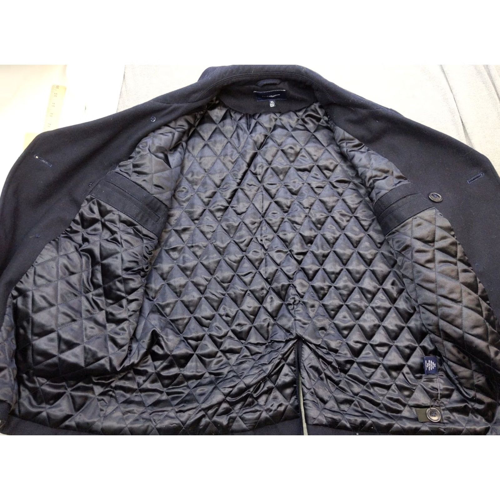 Croft & Barrow VINTAGE Croft & Barrow Coat Mens XL Navy Wool Pea Jacket Quilted Lined Winter Size US XL / EU 56 / 4 - 7 Thumbnail